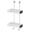 Bagno Polished Chrome 2 Tier Hanging Shower Caddy -Luxury Bath Shop bagno polished chrome 2 tier hanging shower caddy right 60839.1652444456