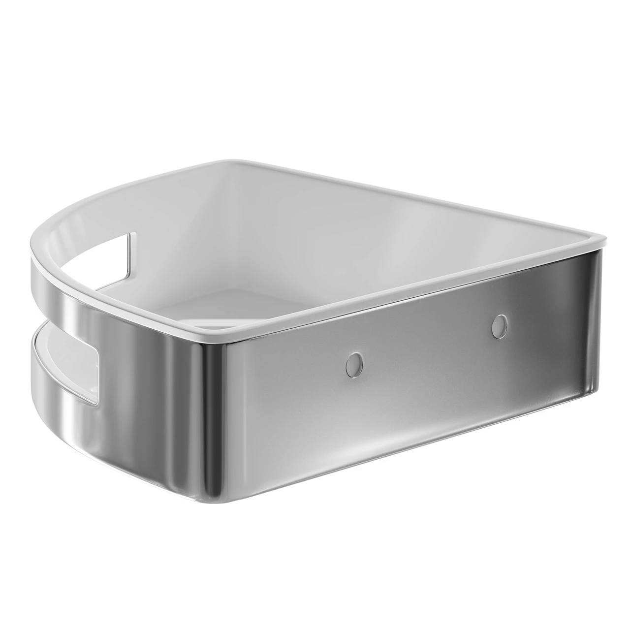 Bagno Polished Chrome Wall Mounted Corner Basket - Image 2