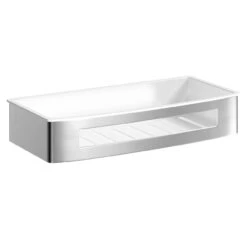 Bagno Polished Chrome Wall Mounted Rectangular Basket -Luxury Bath Shop bagno polished chrome wall mounted rectangular basket left 48442.1652444455