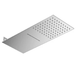 Blade Polished Chrome 200mm Rain And Waterfall Effect Fixed Shower Head -Luxury Bath Shop blade polished chrome 200mm rain and waterfall effect fix left 99808.1682600099