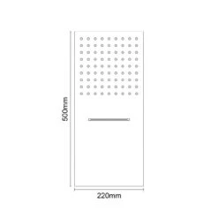 Blade Polished Chrome 200mm Rain And Waterfall Effect Fixed Shower Head -Luxury Bath Shop blade polished chrome 200mm rain and waterfall effect line top 06922.1682600099