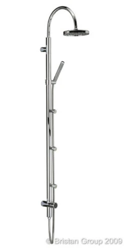 Bristan Prism Shower Pole With Integral Divertor To Handset & Body Jets Chrome Plated) PM SPJ C