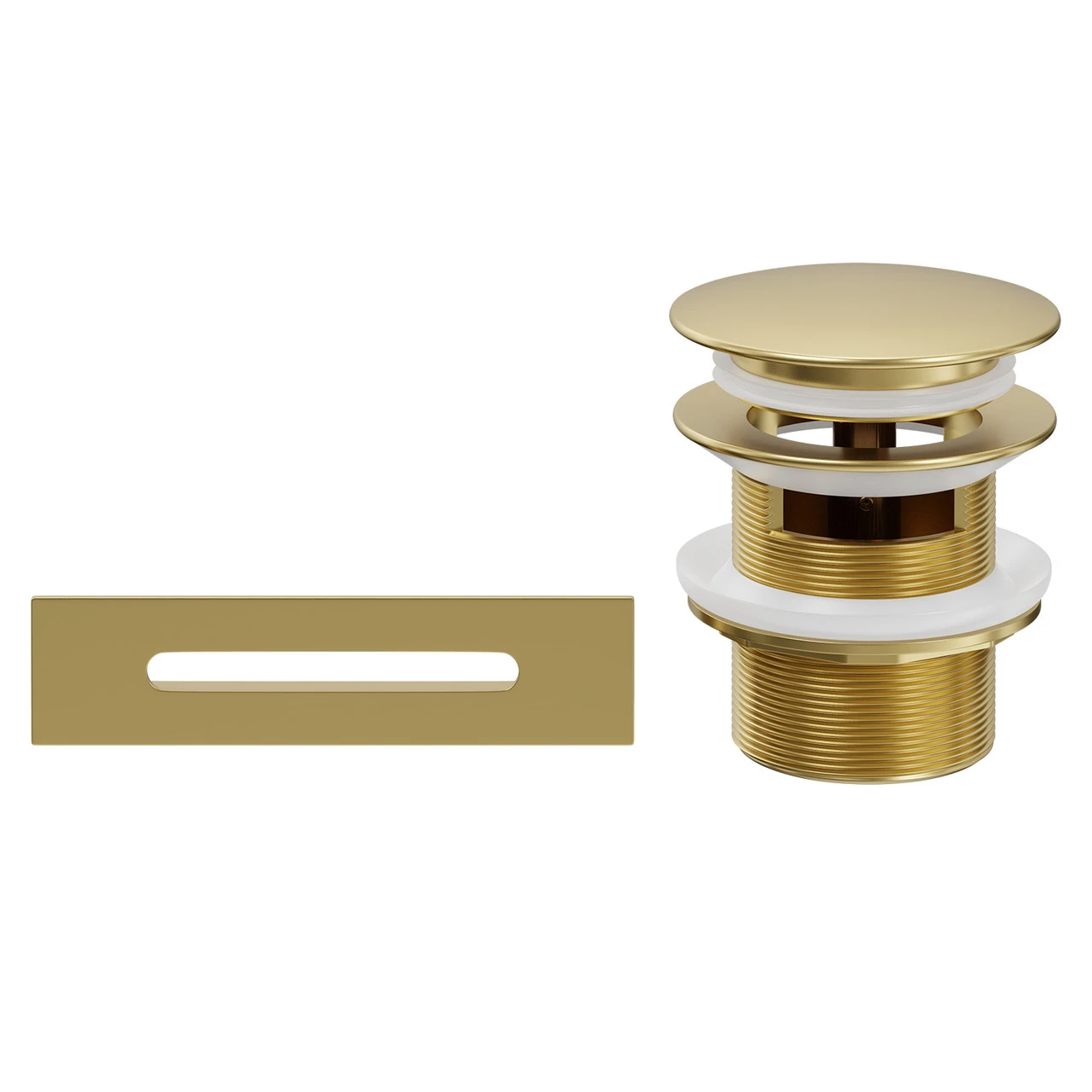 Brushed Brass Retro Fit Overflow And Waste For Parma, Verna, Palermo, Genoa And Perugia Baths - Image 2