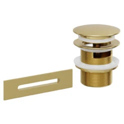 Brushed Brass Retro Fit Overflow And Waste For Parma, Verna, Palermo, Genoa And Perugia Baths -Luxury Bath Shop brushed brass retro fit overflow and waste for parma verna palermo genoa and perugia baths left 95635.1696498156