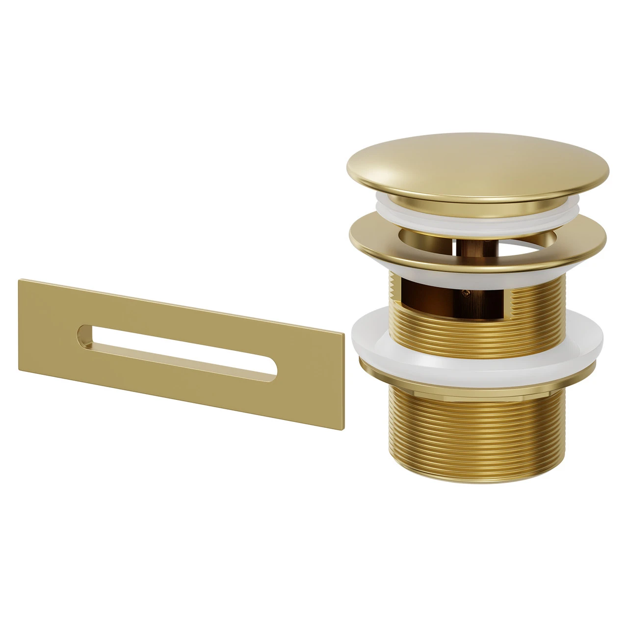 Brushed Brass Retro Fit Overflow And Waste For Parma, Verna, Palermo, Genoa And Perugia Baths