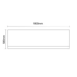 City Molina Ash MDF 1800mm Front Bath Panel With Plinth -Luxury Bath Shop city molina ash mdf 1800mm front bath panel with plinth line side 26239.1653381790