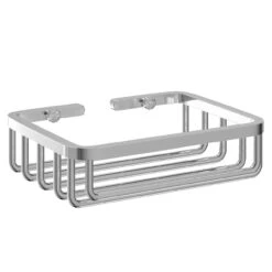 Clasico Polished Chrome Wall Mounted Soap Basket -Luxury Bath Shop clasico polished chrome wall mounted soap basket left 16686.1652444458