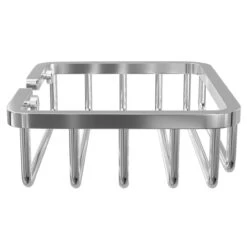 Clasico Polished Chrome Wall Mounted Soap Basket -Luxury Bath Shop clasico polished chrome wall mounted soap basket side 44878.1652444458