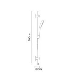 Clyde Polished Chrome Shower Slide Rail Kit -Luxury Bath Shop clyde polished chrome shower slide rail kit line side 10036.1652443990