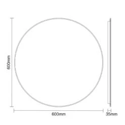 Colore Black Aluminium Framed 800mm Round Illuminated LED Mirror With Demister -Luxury Bath Shop colore black aluminium framed 800mm round illuminated led mirror with demister line side 80629.1658132911