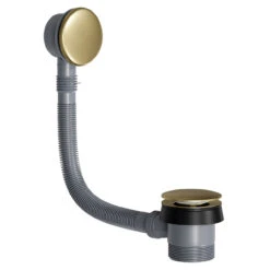 Colore Round Brushed Brass Easy Clean Sprung Click Clack Bath Waste -Luxury Bath Shop colore brushed brass round easy clean sprung click clack bath waste left 51340.1674645471