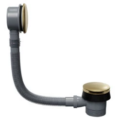 Colore Round Brushed Brass Easy Clean Sprung Click Clack Bath Waste -Luxury Bath Shop colore brushed brass round easy clean sprung click clack bath waste side 08562.1674645471