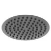 Colore Round Matt Black 200mm Thin Fixed Shower Head -Luxury Bath Shop colore matt black 200mm round thin fixed shower head right 32244.1652444944