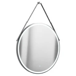 Colore Polished Chrome Frame With Grey Strap 800mm Round Illuminated LED Mirror With Demister And Touch Sensor 10 Colore Polished Chrome Frame With Grey Strap 800mm Round Illuminated LED Mirror With Demister And Touch Sensor -Luxury Bath Shop colore polished chrome frame with grey strap 800mm round illuminated led mirror with demister and touch sensor left 57352.1668443935