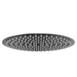 Colore Round Gunmetal Grey 300mm Thin Fixed Shower Head -Luxury Bath Shop colore round gunmetal grey 300mm thin fixed shower head side 02422.1658132929