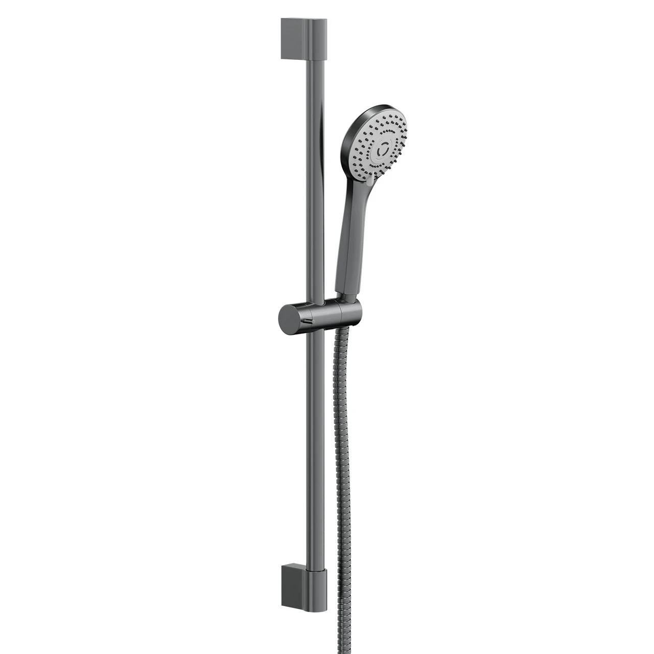 Colore Round Gunmetal Grey Shower Slide Rail Kit - Image 3