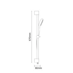 Colore Round Gunmetal Grey Shower Slide Rail Kit -Luxury Bath Shop colore round gunmetal grey shower slide rail kit line side 66514.1676457720