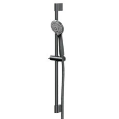 Colore Round Gunmetal Grey Shower Slide Rail Kit