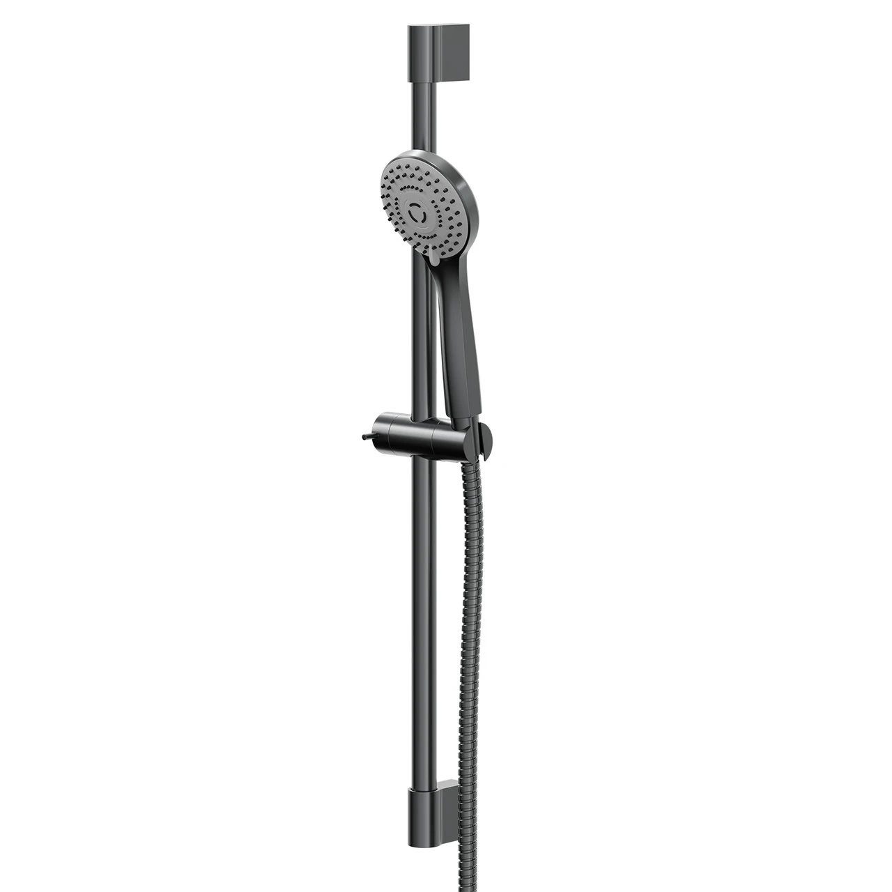 Colore Round Gunmetal Grey Shower Slide Rail Kit