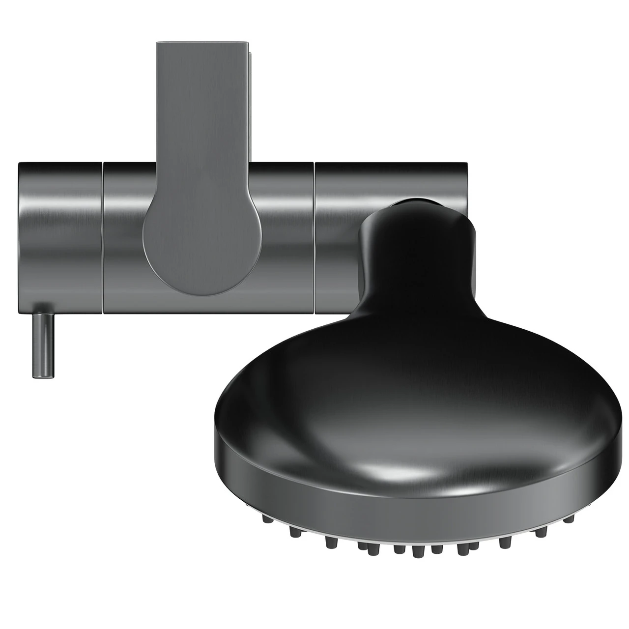 Colore Round Gunmetal Grey Shower Slide Rail Kit - Image 5