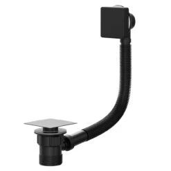 Colore Square Matt Black Easy Clean Sprung Click Clack Bath Waste