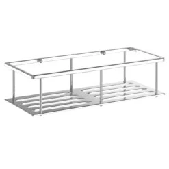 Contempo Polished Chrome Wall Mounted Bottle Basket -Luxury Bath Shop contempo polished chrome wall mounted bottle basket left 17720.1652444456