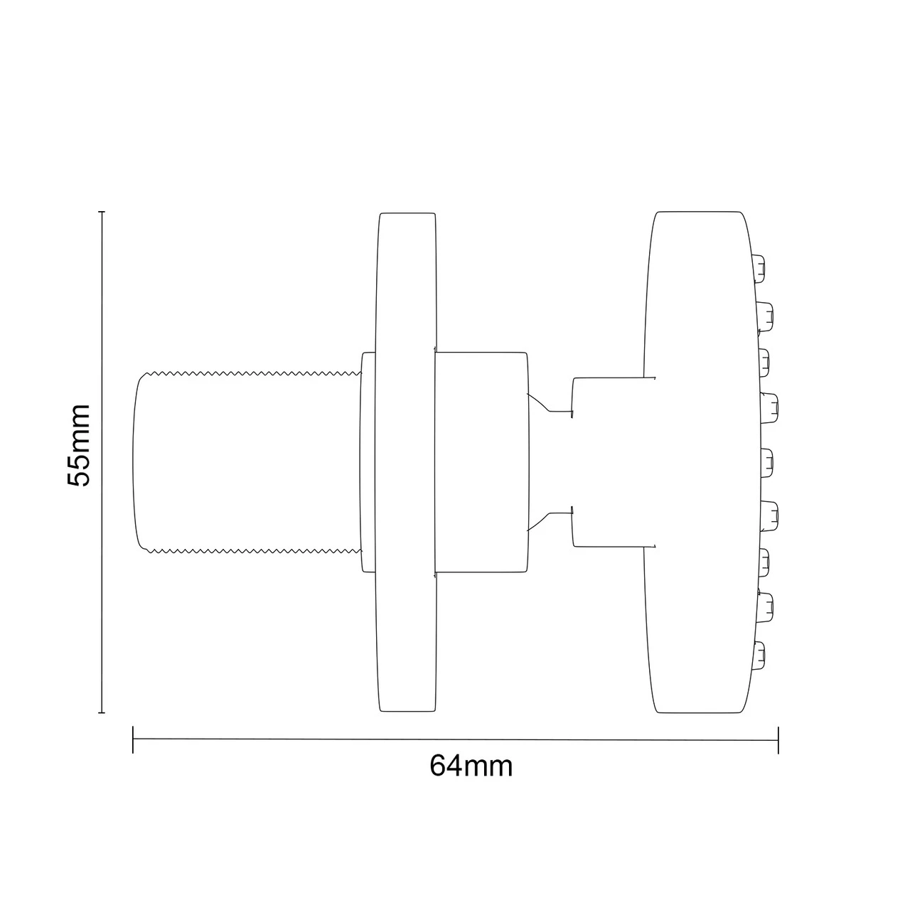 Deluxe Polished Chrome Round Body Shower Jet 8 Deluxe Polished Chrome Round Body Shower Jet - Image 6
