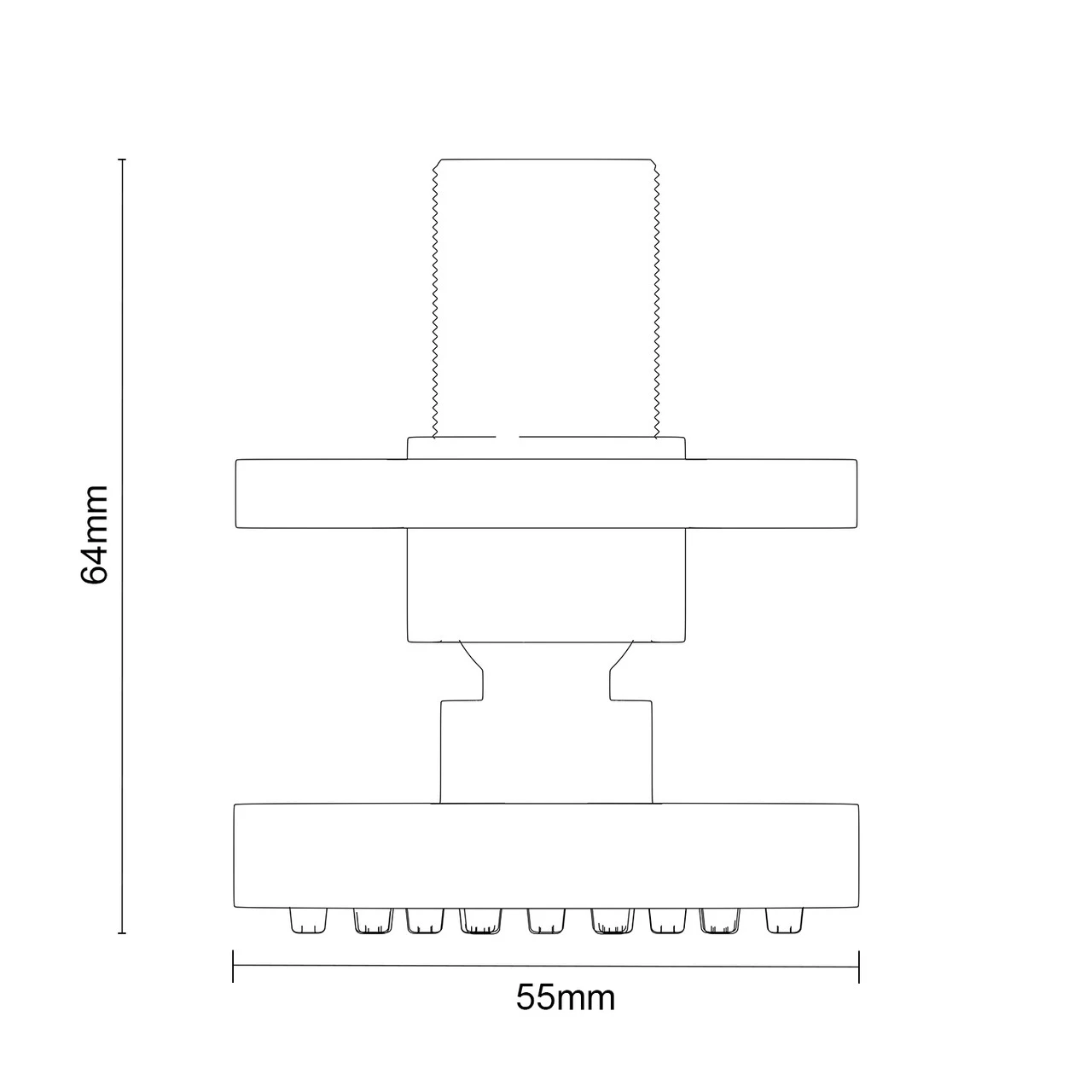 Deluxe Polished Chrome Round Body Shower Jet 7 Deluxe Polished Chrome Round Body Shower Jet - Image 5