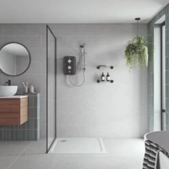 Gainsborough Slim Duo Electric Shower (Piano Black) 8.5kw - GSDPB85 -Luxury Bath Shop gainsborough slim duo electric shower piano black 8 5kw gsdpb85 4