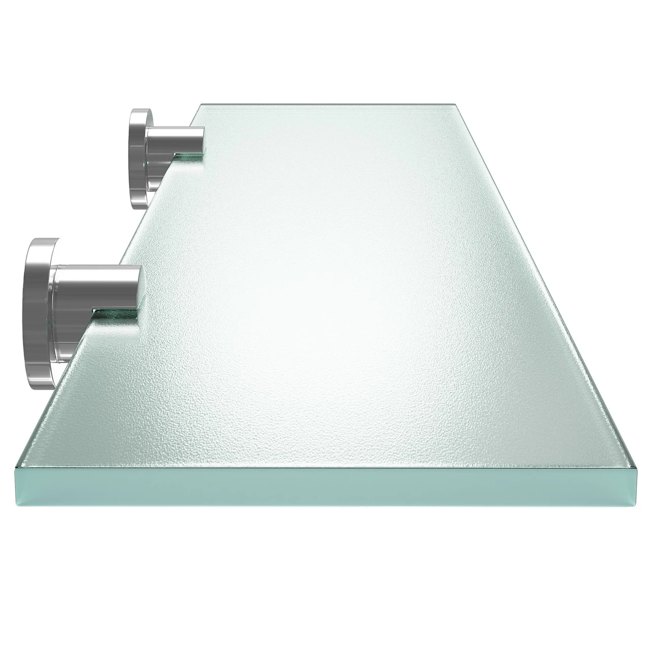 Gemini Polished Chrome And Glass Wall Mounted Vanity Shelf 6 Gemini Polished Chrome And Glass Wall Mounted Vanity Shelf - Image 4