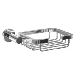 Gemini Polished Chrome Wall Mounted Soap Basket -Luxury Bath Shop gemini polished chrome wall mounted soap basket left 78614.1652444691