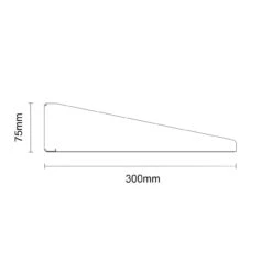 OEM Graphite Grey 300mm Pair Of Left And Right Shelf Support Brackets -Luxury Bath Shop graphite grey 300mm pair of left and right shelf support brackets line side 16767.1667579058