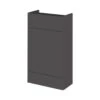 Hudson Reed Gloss Grey 500mm Slimline Toilet Unit - OFF945