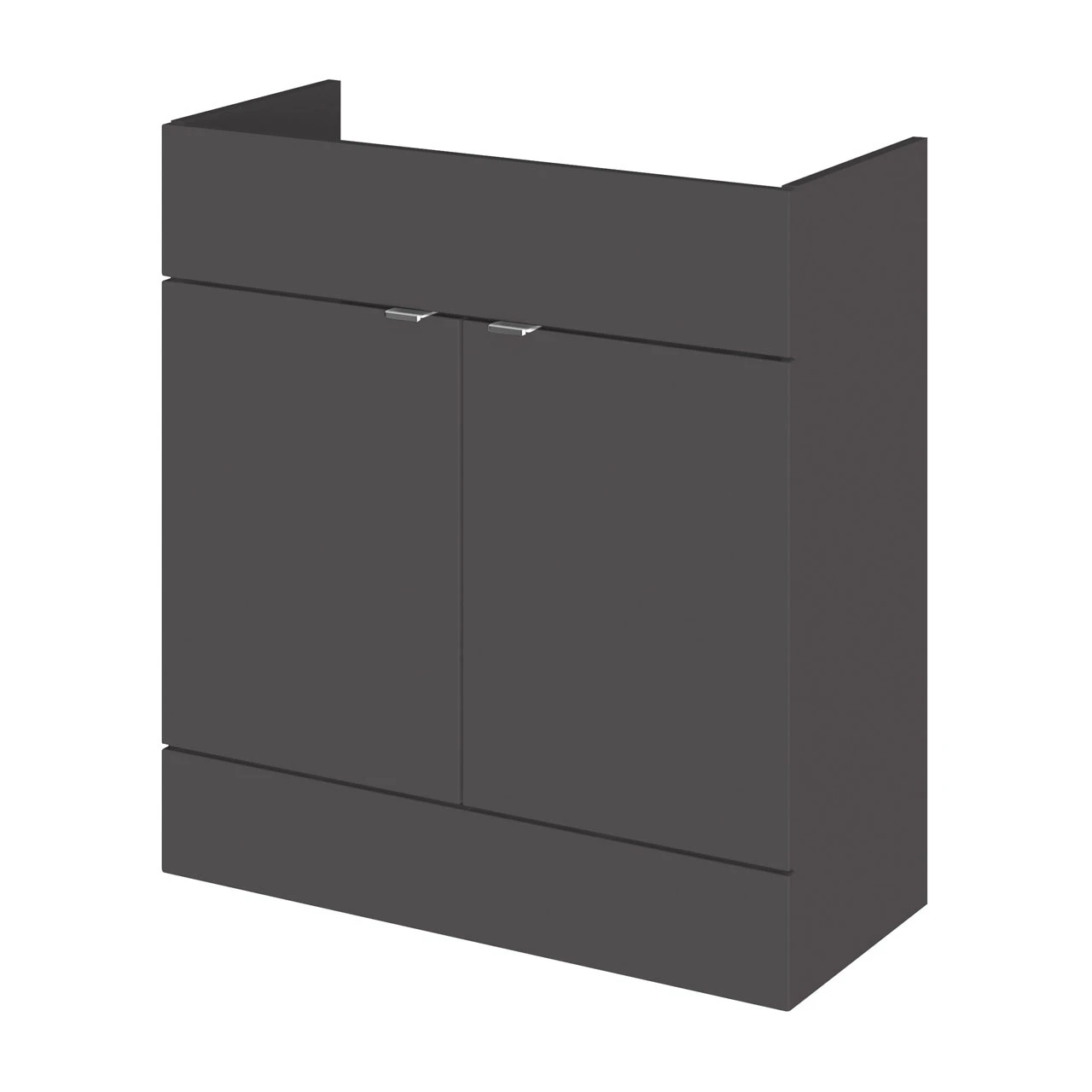 Hudson Reed Gloss Grey 800mm 2 Door Vanity Unit - OFF909