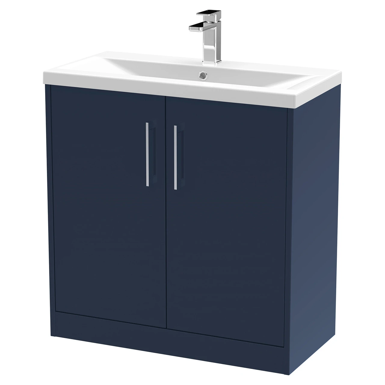 Hudson Reed Juno Electric Blue 800mm 2 Door Vanity Unit With 40mm Profile Basin - JNU1705A 3 Hudson Reed Juno Electric Blue 800mm 2 Door Vanity Unit With 40mm Profile Basin - JNU1705A