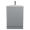 Hudson Reed Urban Satin Grey 600mm 2 Door Vanity Unit With 18mm Profile Basin - URB208B -Luxury Bath Shop hudson reed urban satin grey 600mm 2 door vanity unit with 18mm profile basin urb208b main 11737.1664526447