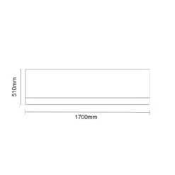 White 1700mm Acrylic Front Bath Panel -Luxury Bath Shop ideal white 1700mm acrylic front bath panel line side 14147.1658746756