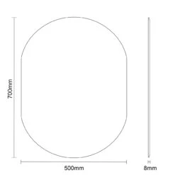 Lincoln 500mm X 700mm Oval Mirror 9 Lincoln 500mm X 700mm Oval Mirror -Luxury Bath Shop lincoln 500mm x 700mm oval mirror line side 91159.1652444518