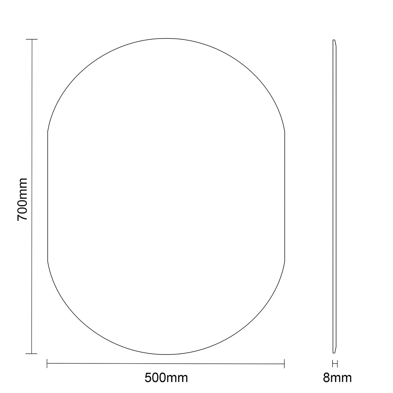 Lincoln 500mm X 700mm Oval Mirror 6 Lincoln 500mm X 700mm Oval Mirror - Image 4