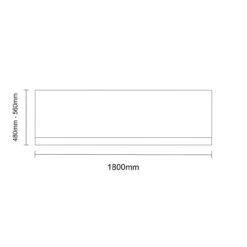 White Ash MDF 1800mm Front Bath Panel With Plinth -Luxury Bath Shop montego white ash mdf 1700mm front bath panel with plinth line side 00197.1687878462