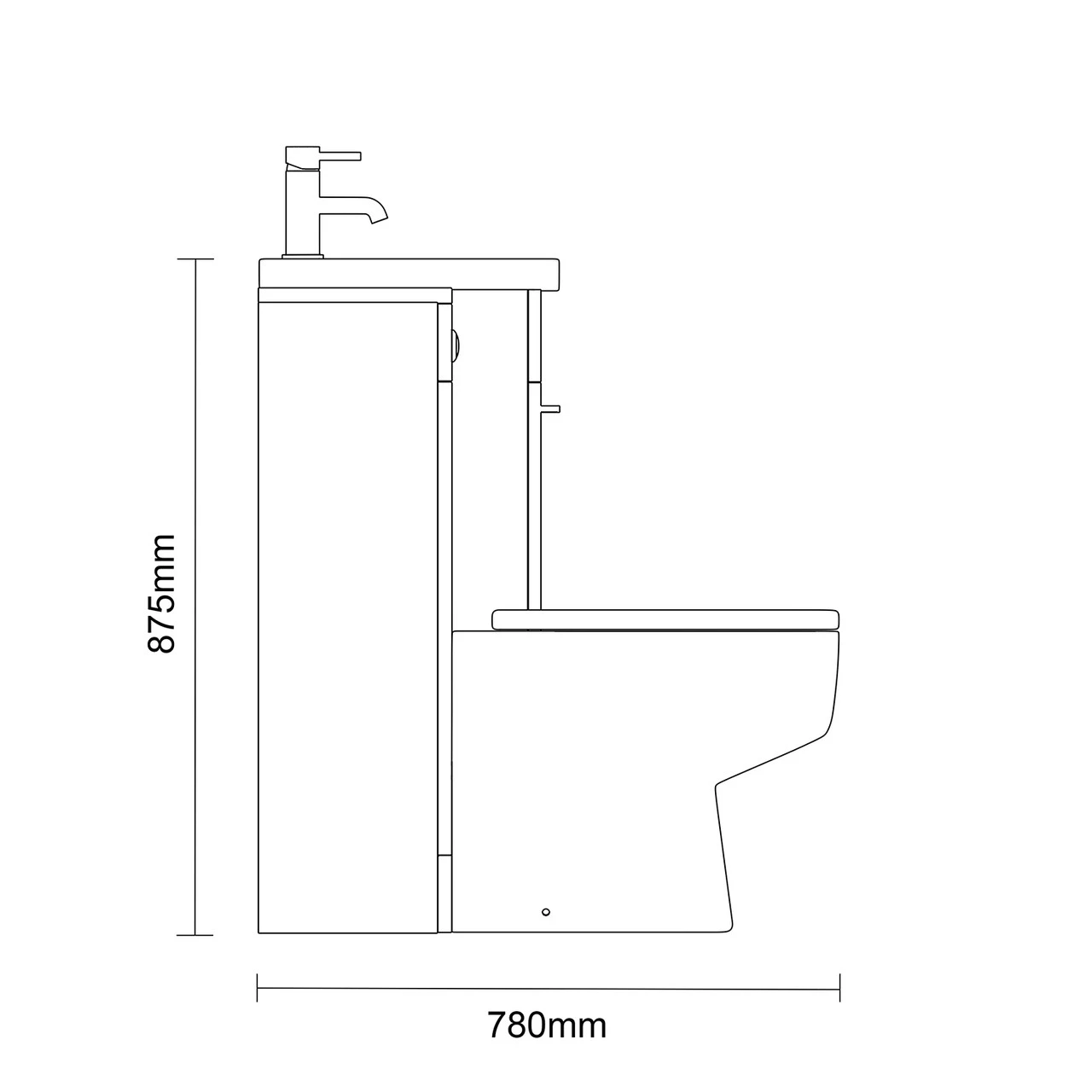 Napoli 390 Olive Green 1100mm Vanity Unit Toilet Suite With 1 Tap Hole Basin And 2 Doors With Brushed Brass Handles - Image 6