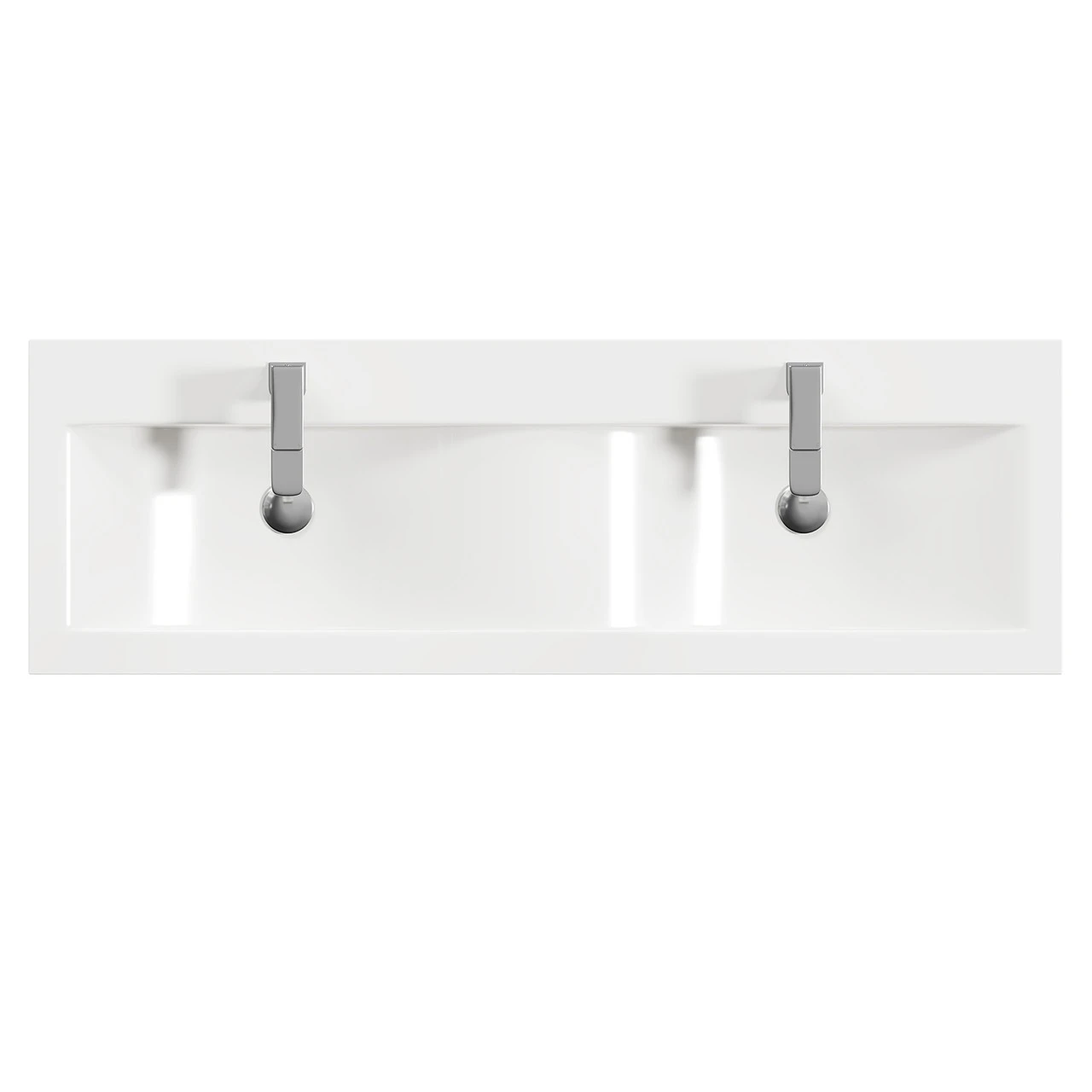 Napoli Bordalino Oak 1200mm Floor Standing Vanity Unit With Ceramic Double Basin And 4 Doors With Polished Chrome Handles - Image 5