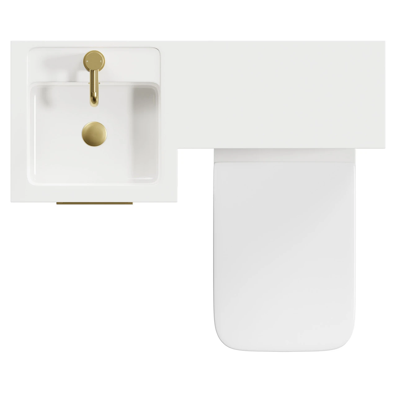 Napoli Combination Gloss Grey Pearl 900mm Vanity Unit Toilet Suite With Left Hand L Shaped 1 Tap Hole Basin And Single Door With Brushed Brass Handle 7 Napoli Combination Gloss Grey Pearl 900mm Vanity Unit Toilet Suite With Left Hand L Shaped 1 Tap Hole Basin And Single Door With Brushed Brass Handle - Image 5