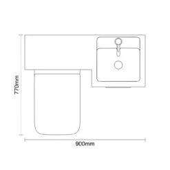 Napoli Combination Gloss Grey Pearl 900mm Vanity Unit Toilet Suite With Right Hand L Shaped 1 Tap Hole Basin And Single Door With Polished Chrome Handle -Luxury Bath Shop napoli combination gloss grey pearl 900mm vanity unit toilet suite with right hand l shaped 1 tap hole basin and single door with polished chrome handle line top 36999.1697212310