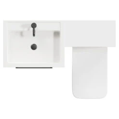 Napoli Combination Gloss White 1100mm Vanity Unit Toilet Suite With Left Hand L Shaped 1 Tap Hole Basin And 2 Drawers With Gunmetal Grey Handles -Luxury Bath Shop napoli combination gloss white 1100mm vanity unit toilet suite with left hand l shaped 1 tap hole basin and 2 drawers with gunmetal grey handles top 95099.1697212448