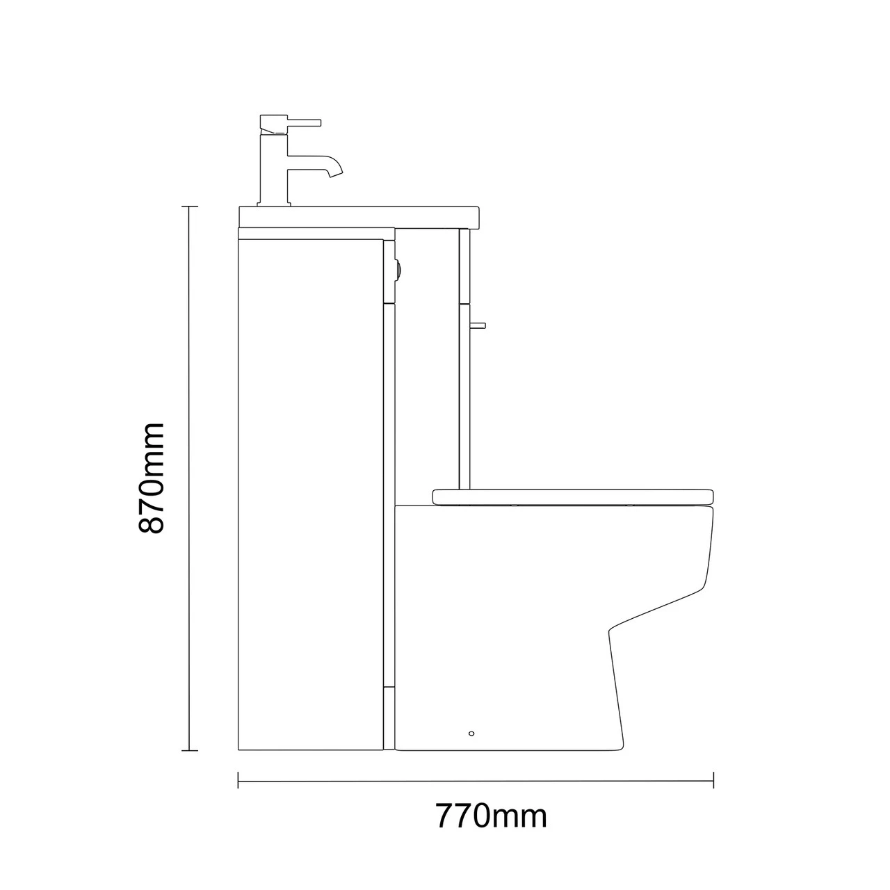 Napoli Deep Blue 1300mm Vanity Unit Toilet Suite With 1 Tap Hole Basin And 2 Drawers With Gunmetal Grey Handles - Image 6