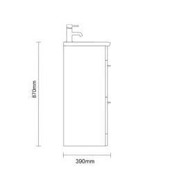 Napoli Gloss Grey Pearl 800mm Floor Standing Vanity Unit With 1 Tap Hole Curved Basin And 2 Drawers With Gunmetal Grey Handles 13 Napoli Gloss Grey Pearl 800mm Floor Standing Vanity Unit With 1 Tap Hole Curved Basin And 2 Drawers With Gunmetal Grey Handles -Luxury Bath Shop napoli gloss grey pearl 800mm floor standing vanity unit with 1 tap hole curved basin and 2 drawers with gunmetal grey handles line side 42310.1681980328