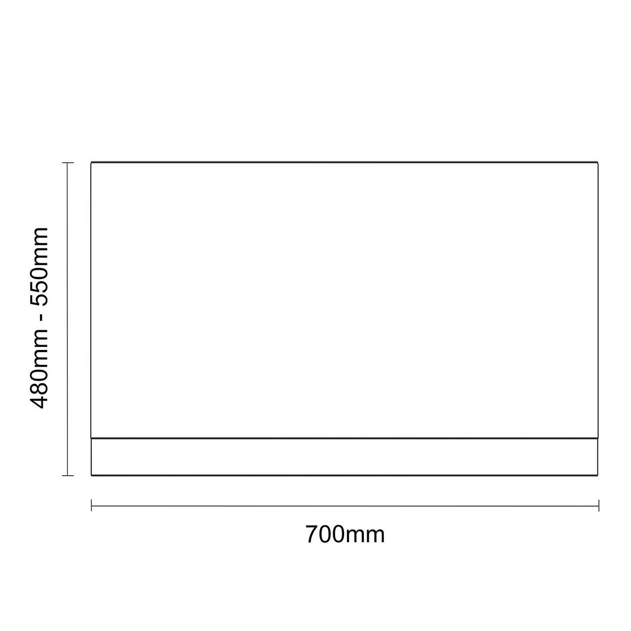 Matt White MDF 700mm End Bath Panel - Image 4