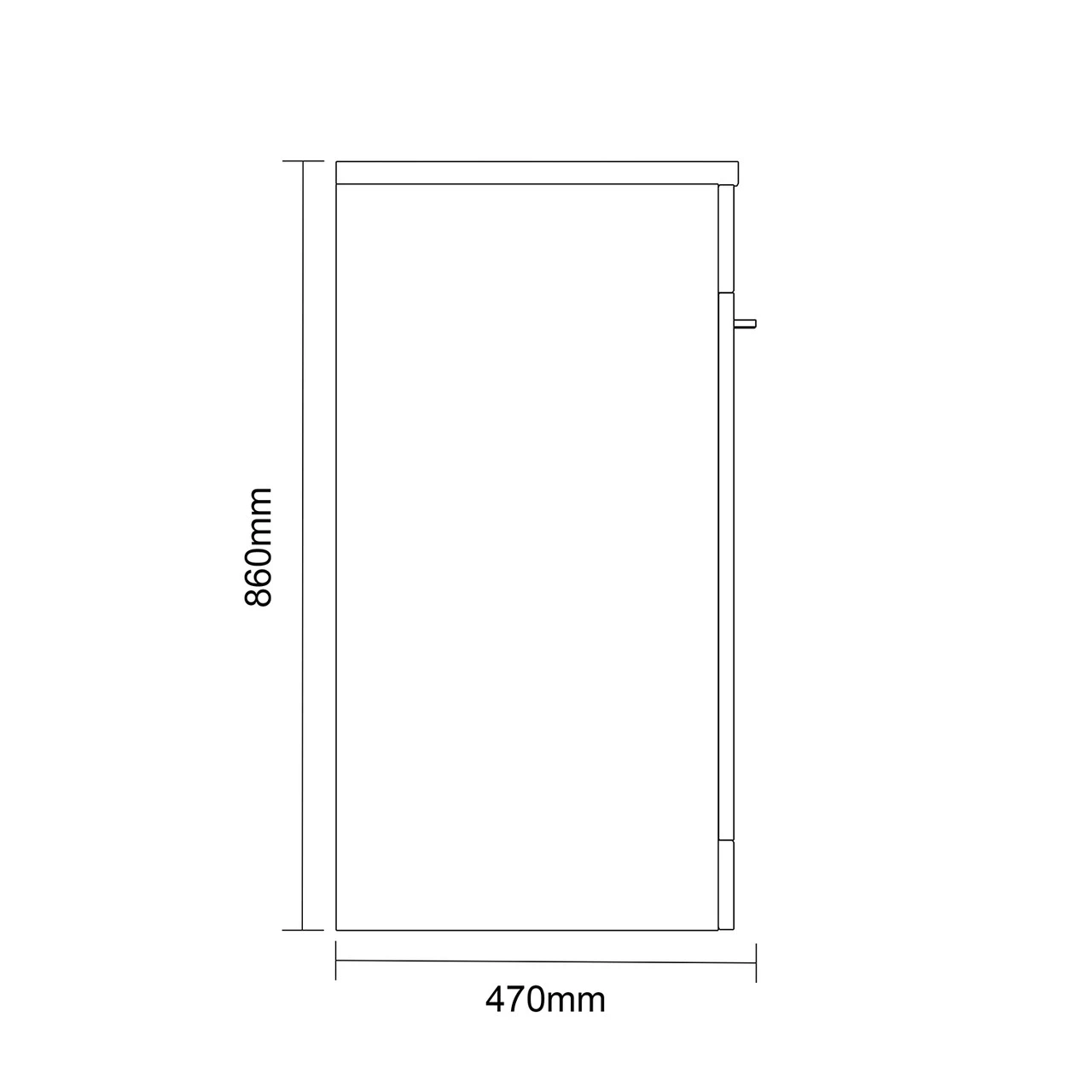 Napoli Molina Ash 600mm Floor Standing Vanity Unit For Countertop Basins With 2 Doors And Gunmetal Grey Handles - Image 6