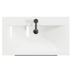 Napoli Molina Ash 800mm Floor Standing Vanity Unit With 1 Tap Hole Basin And 2 Drawers With Gunmetal Grey Handles -Luxury Bath Shop napoli molina ash 800mm floor standing vanity unit with 1 tap hole basin and 2 drawers with gunmetal grey handles top 39222.1691753063